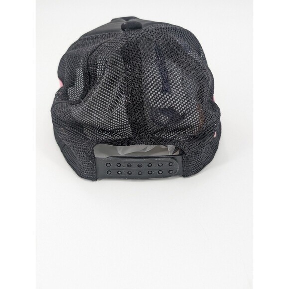 Messi 10 Black SnapBack Pink Stripe Faux Leather Miami Baseball Cap Hat - Picture 2 of 5